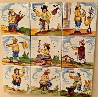 Tile Mural Portuguese Peasants Hand Painted Tiles From Portugal