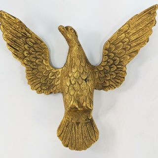 Antique 4.  5 " Cast Brass Figural Eagle Clock Lamp Hardware Ornament Figure