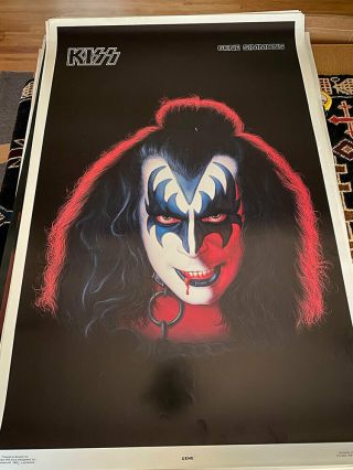 Kiss Vintage 1978 78 Gene Simmons Solo Album Nos Aucoin Mgt Poster -