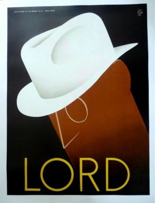 Vintage Poster On Linen " Lord " - Lithograph