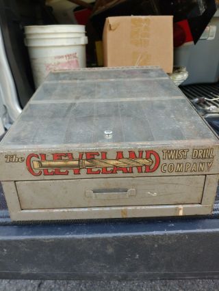 Vintage The Cleveland Twist Drill Bit Company Store Counter Display Organizer