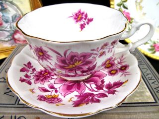 Royal Albert Tea Cup And Saucer Floral Mauve Pattern Teacup