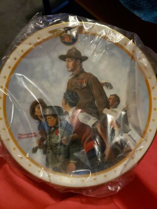 Norman Rockwell Home Of The Brave 8 - 1/2 " Second Plate 2 Hero’s Welcome