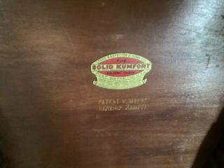 Set of 4 Solid Kumfort Louis Rastetter & Sons Wood Folding Chairs Vtg antique 3