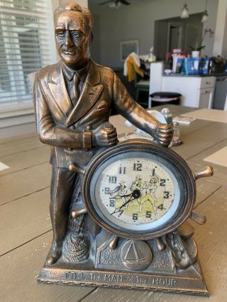 Fdr " Man Of The Hour " Clock,  1933,  President Franklin Roosevelt