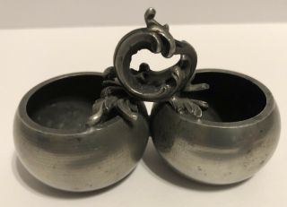 18th Century French Pewter Double Salt Dip