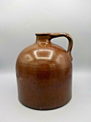 Antique 1 Gallon Beehive Stoneware Crock Jug Brown Whiskey Red Wing?