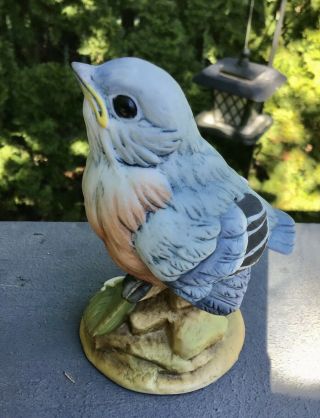 Porcelain Baby Bluebird Figurine By Andrea By Sadek 6350