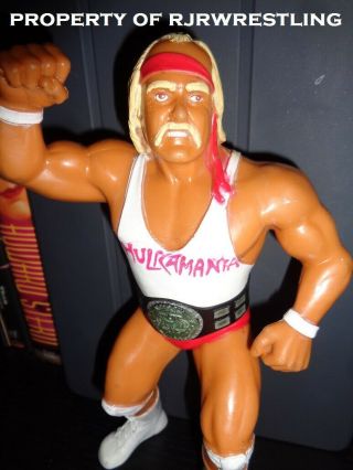 1988 Vintage Wwf Ljn Hulk Hogan White Shirt W/title Belt Loose Action Figure Wwe