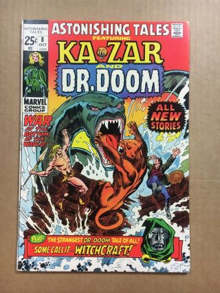 Astonishing Tales 8 Nm - 1971 Marvel Comic Dr.  Doom Ka - Zar