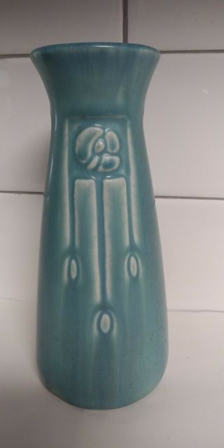 Vintage Rookwood Pottery Blue Matte Arts And Crafts Vase C.  1924 2125 6 "