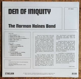 NORMAN HAINES BAND Den Of Iniquity LP,  2 RE 1971 heavy prog Black Sabbath VINYL 2