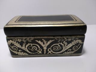 Oriental Accent Black And Gold Trinket Box