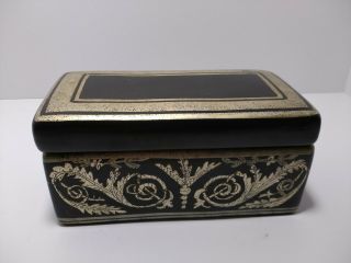 Oriental Accent Black and Gold Trinket Box 3