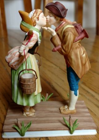 Vintage Norman Rockwell " The Milkmaid” Figurine Gorham Limited Edition 1987