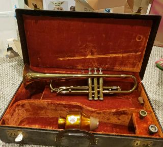 Getzen 90 Deluxe Vintage Trumpet Harmon Mute Rare 1940s