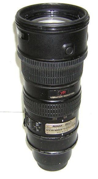 Vintage Nikon Ed Af - S Vr - Nikkor 70 - 200mm F/2.  8 For Parts/repair