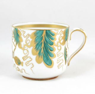 Coffee Demitasse Can Grosvenor Bone China Dalkeith A490 Gold Green Hand Painted
