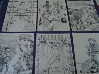 Even More Men Bound And Gagged Rare 16 Print Set By The Hun Vintage Gay Art Bdsm