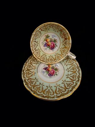 Paragon Bone China Set Of Cup & Saucers By Appointment To The Majesty The Queen