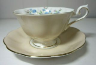 Royal Albert For Get Me Not Blue Floral Vintage Bone China Tea Cup & Saucer