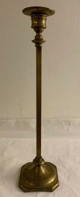 Tall Victorian Antique Brass Candlestick Candle Stick Holder Us