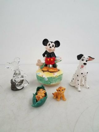 Disney Collectible Figures Porcelain Glass