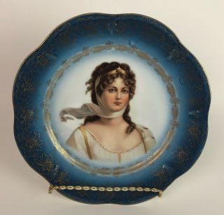 Porcelain Portrait Plate Queen Louise Z.  S.  & Co.  Bavaria Mignon Line