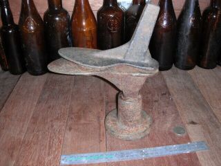 Vintage Antique Australian Cast Iron Shoe Maker Cobbler Anvil Last 20cm,  22cm