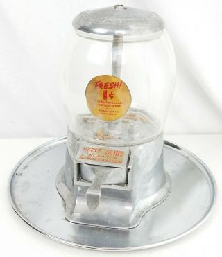 Vintage Reliable Nut Vending Machine 1 Cent Coin Op Peanut No Key