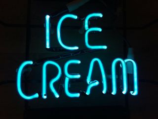 Vintage Ice Cream Neon Sign,  Wall Mount Or Window Mount,  Breyers 2z