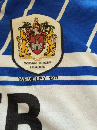 Vintage Ellery Hanley Match Worn Wigan Rugby League Shirt Jersey 91/92 Season 2