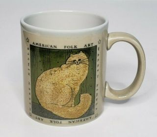 Otagiri Warren Kimble American Folk Art Cat Coffee Mug Made In Japan