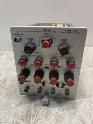 Vintage Tektronix Type 1a4 Four - Channel Amplifier Plug In Unit Cool Ham Radio
