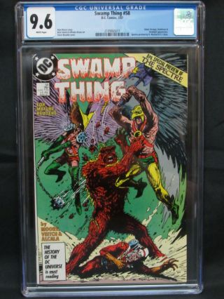 Swamp Thing 58 (1987) Classic Hawkman Appearance Cgc 9.  6 Jd12