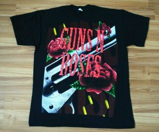 Guns And Roses Vintage All Over Print European Tour 1993 Mens Vintage T - Shirt Xl