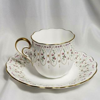 Vintage Nikko Company Fine Bone China Oval Tea Cup & Saucer,  Pink And White