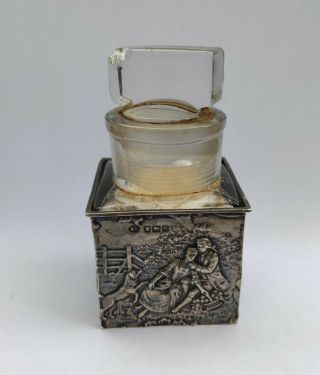 Ancien Flacon A Sel En Argent Massif Vintage Sterling Silver Perfume Bottle