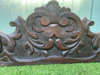 Mid 19th C Wooden Oak Carved Panel With Acanthus Leaves,  Other C1860s