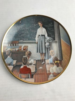 Norman Rockwell - The School Teacher Plate A Lasting Tribute To American Workers