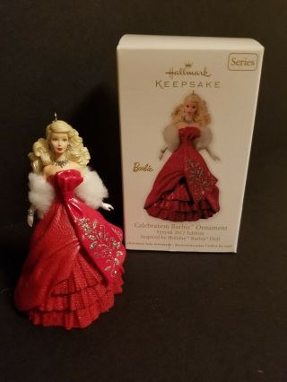 2012 Hallmark Keepsake Celebration Barbie Ornament Christmas 13 Final In Series