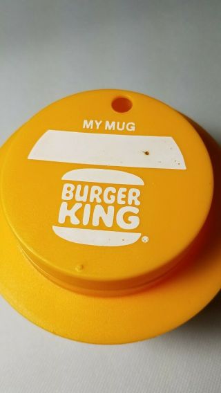 Vintage Burger King MY MUG DOG SIPPY CUP WITH LID Kids Dog Mug Easy Firm Grip 2