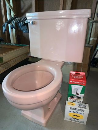 Vintage American Standard Single Flush Pink Toilet 2