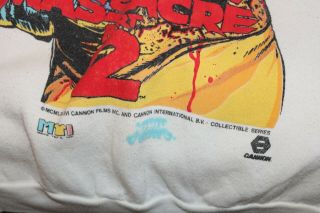 The Texas Chainsaw Massacre 2 Vintage Cannon Video L Sweat Shirt Autographed JSA 3