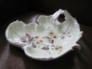 Antique C.  T.  Tielsch Silesia Center Dish Bowl Hand Painted