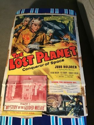 Vintage Movie Poster Theater Lost Planet Conqueror Space 1953 Holdren