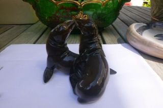 Porcelain Figurine,  Robben/Seals,  Rosenthal Himmelstoss F551 Figure Kissing 3