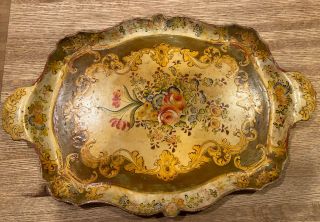 Vintage Papier Mache Tray - Made In Japan Patent No.  67976.