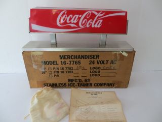 Vintage Enjoy Coca - Cola Lighted Sign Stainless