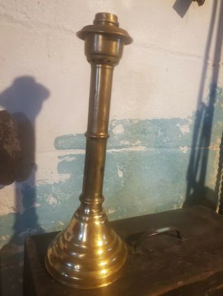 Antique Mockba Russian Brass Spring - Loaded Candlestick Holder Church Altar Vtg